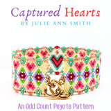 CAPTURED HEARTS Bracelet Pattern