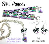 SILLY PANDAS Skinny Mini Bracelet Earring and Pendant Pattern