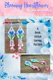 BLOOMING HEARTFLOWERS Brick Stitch Earring Pattern