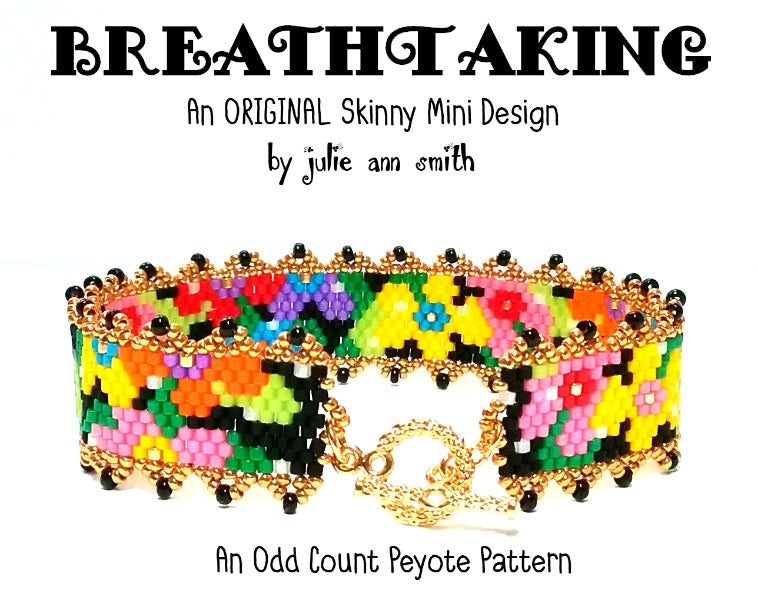 Julie Ann Smith Designs - COLOR RUSH - Odd Count Peyote Bracelet - 11/0  Delica Bead Kit