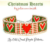 CHRISTMAS HEARTS Skinny Mini Bracelet Pattern