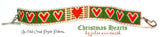 CHRISTMAS HEARTS Skinny Mini Bracelet Pattern