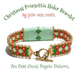 CHRISTMAS POINSETTIA Slider Bracelet Pattern