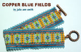 COPPER BLUE FIELDS Bracelet Pattern