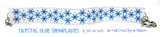 CRYSTAL BLUE SNOWFLAKES Skinny Mini Bracelet Pattern