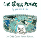 CUT GLASS HEARTS Bracelet Pattern