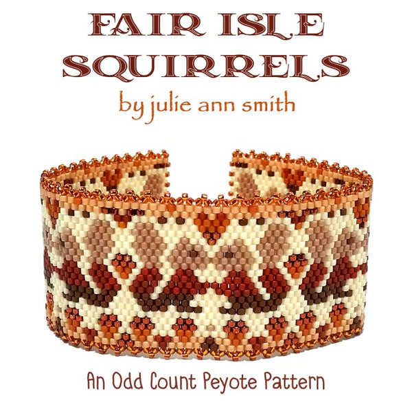 FAIR ISLE SQUIRRELS Bracelet Pattern