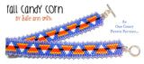 FALL CANDY CORN Skinny Mini Bracelet Pattern
