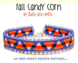 FALL CANDY CORN Skinny Mini Bracelet Pattern