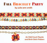 FALL BRACELET PARTY Skinny Mini Odd Count Peyote and Brick Stitch Pattern