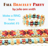 FALL BRACELET PARTY Skinny Mini Odd Count Peyote and Brick Stitch Pattern