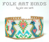 FOLK ART BIRDS Bracelet Pattern