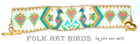 FOLK ART BIRDS Bracelet Pattern