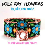 FOLK ART FLOWERS Bracelet Pattern