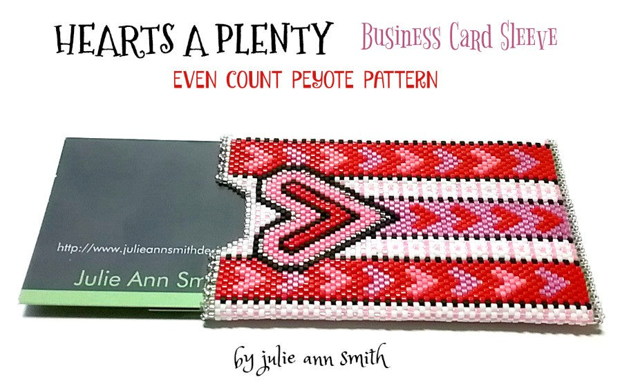 HEARTS A PLENTY Business Card Sleeve Pattern – Julie Ann Smith