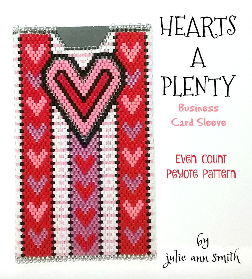 HEARTS A PLENTY Business Card Sleeve Pattern Julie Ann Smith HEARTS A PLENTY Business Card Sleeve Pattern Julie Ann Smith