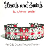 HEARTS AND SWIRLS Bracelet and Earring Pattern