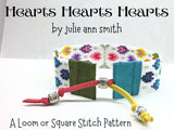 HEARTS HEARTS HEARTS Square Stitch or Loom Bracelet Pattern