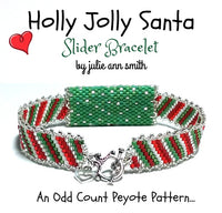 HOLLY JOLLY SANTA Slider Bracelet Pattern