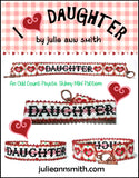 I HEART DAUGHTER Skinny Mini Bracelet Pattern