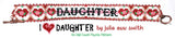 I HEART DAUGHTER Skinny Mini Bracelet Pattern
