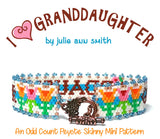 I HEART GRANDDAUGHTER Skinny Mini Bracelet Pattern