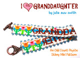 I HEART GRANDDAUGHTER Skinny Mini Bracelet Pattern