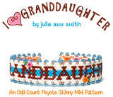 I HEART GRANDDAUGHTER Skinny Mini Bracelet Pattern