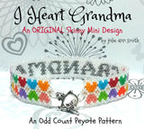 I HEART GRANDMA Skinny Mini Bracelet Pattern