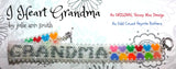 I HEART GRANDMA Skinny Mini Bracelet Pattern