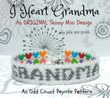 I HEART GRANDMA Skinny Mini Bracelet Pattern