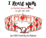 I HEART MOM Skinny Mini Bracelet Pattern