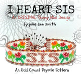 I HEART SIS Skinny Mini Bracelet Pattern