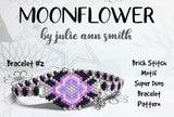 MOONFLOWER Brick Stitch Motif Super Duos Bracelet Band Pattern