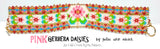 PINK GERBERA DAISIES Bracelet Pattern