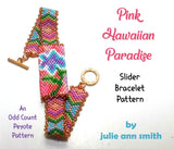 PINK HAWAIIAN PARADISE Slider Bracelet Pattern