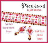 PRECIOUS Bracelet and Brick Stitch Earring Pattern