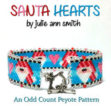 SANTA HEARTS Bracelet Pattern