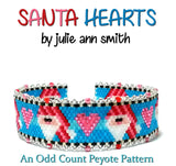 SANTA HEARTS Bracelet Pattern