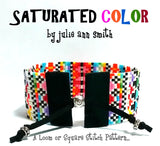 SATURATED COLOR Square Stitch or Loom Bracelet Pattern