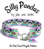 SILLY PANDAS Skinny Mini Bracelet Earring and Pendant Pattern
