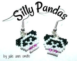 SILLY PANDAS Skinny Mini Bracelet Earring and Pendant Pattern