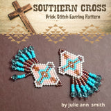 SOUTHERN CROSS Brick Stitch Earring Pattern