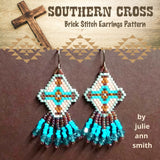 SOUTHERN CROSS Brick Stitch Earring Pattern