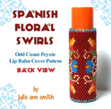 SPANISH FLORAL SWIRLS Lip Balm Cover Pattern