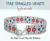 STAR SPANGLED HEARTS Skinny Mini Bracelet Pattern