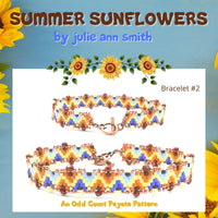 SUMMER SUNFLOWERS Skinny Mini Bracelet Pattern