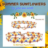 SUMMER SUNFLOWERS Skinny Mini Bracelet Pattern