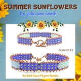 SUMMER SUNFLOWERS Skinny Mini Bracelet Pattern