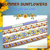 SUMMER SUNFLOWERS Skinny Mini Bracelet Pattern